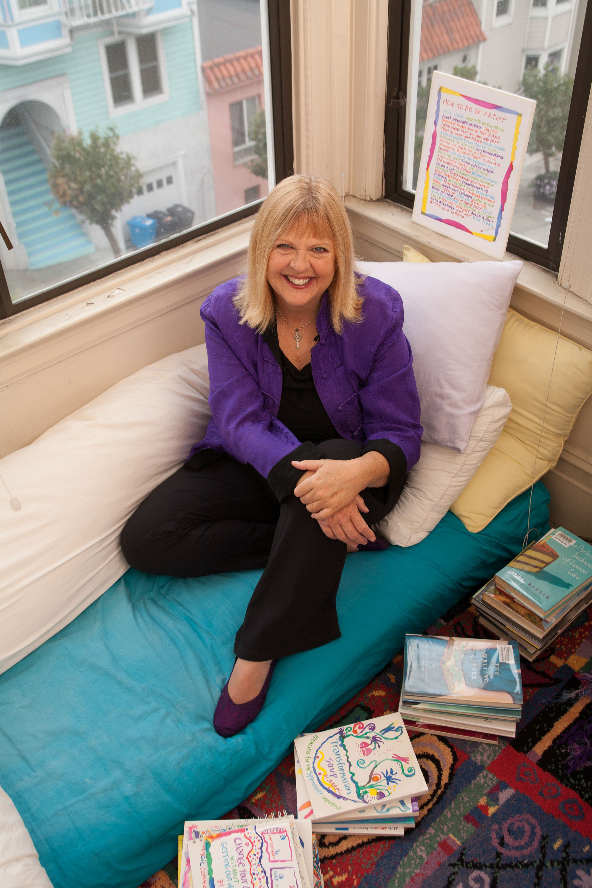 Environmental portrait of author and spiritual guide Sark