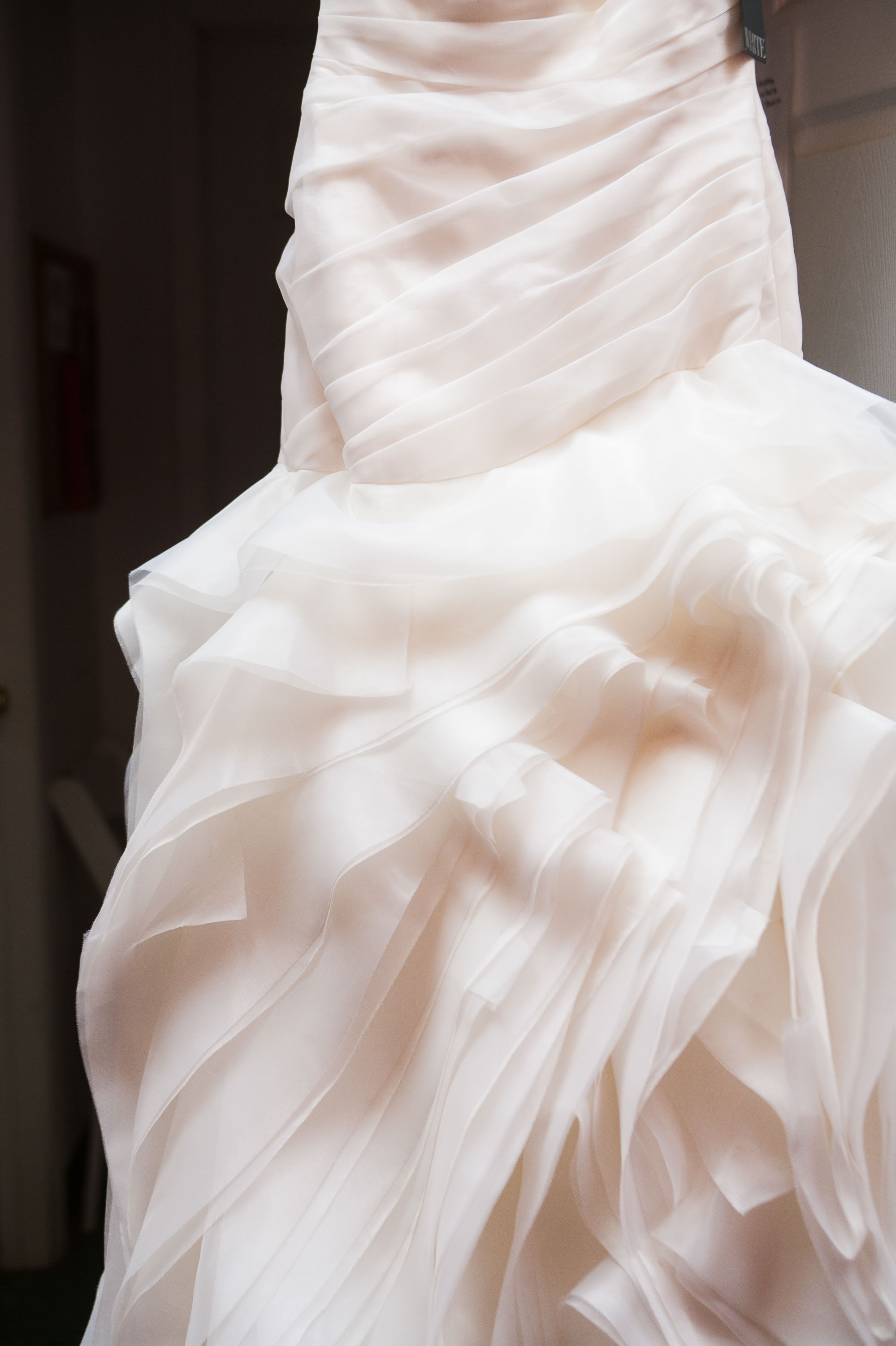 A stunning Vera Wang gown at Pema Osel Ling in the Santa Cruz mountains