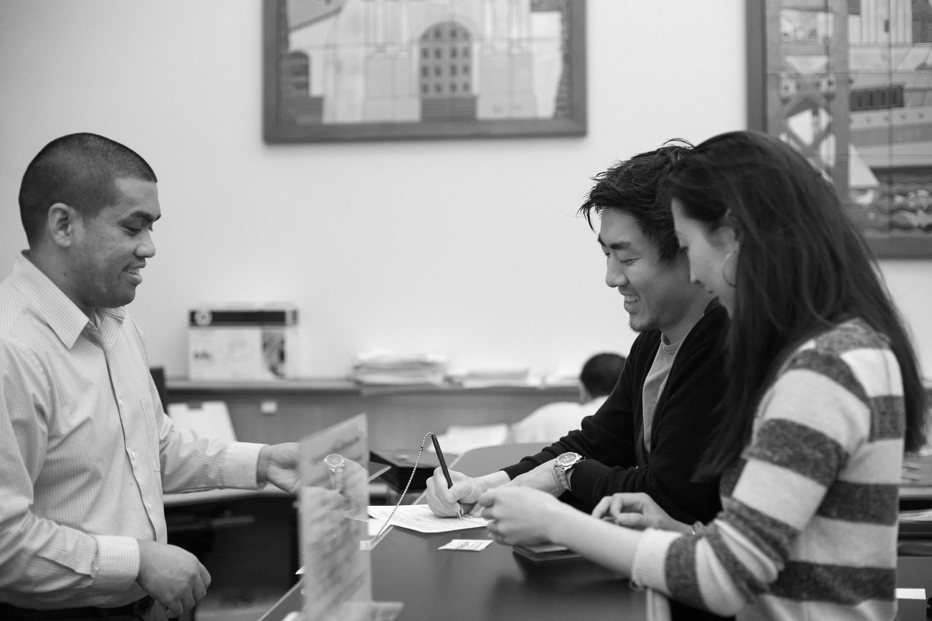 Getting a wedding license at a San Francisco City Hall wedding