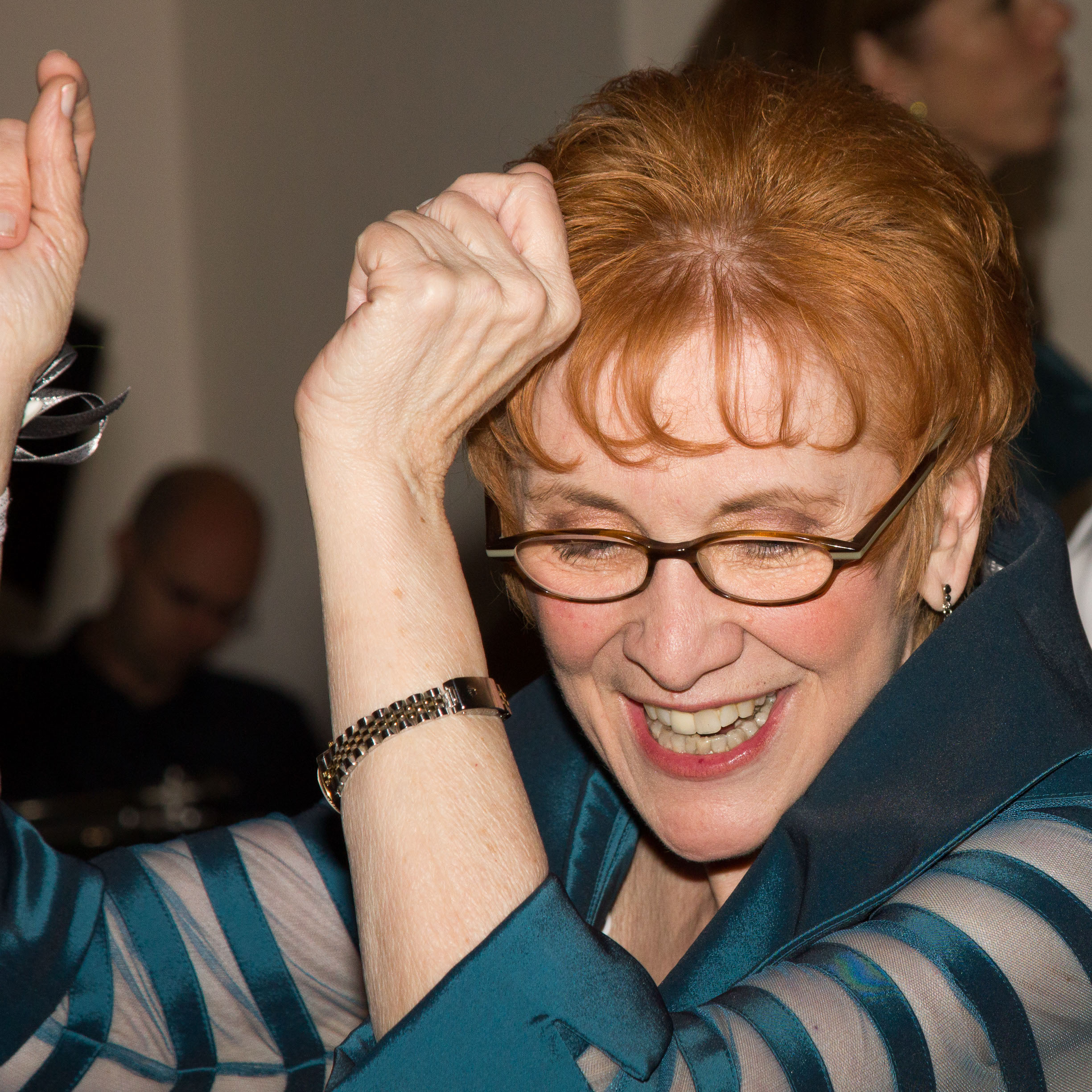 Close up of a guest dancing (and having a darn good time)  at The San Francisco Film Centre